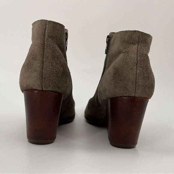 Kork Ease 7.5 Natalya Booties wedge Suede Taupe 0390 medium tan - Picture 8 of 12